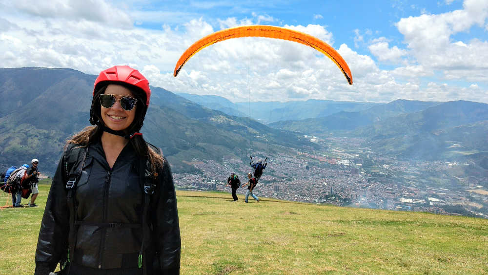 Despegue en parapente (vuelo biplaza)